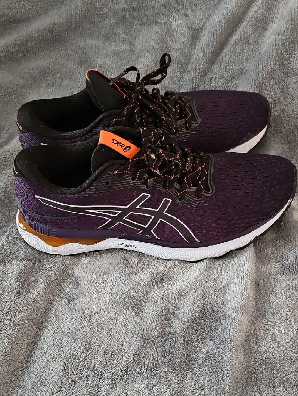 ASICS Women's Purple Running Shoes with Orange Accents - Picture 4 of 7